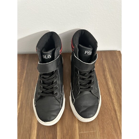 Polo Ralph Lauren Boys Theron Faux-Leather Boot Sneaker Size 3 - Picture 2 of 7